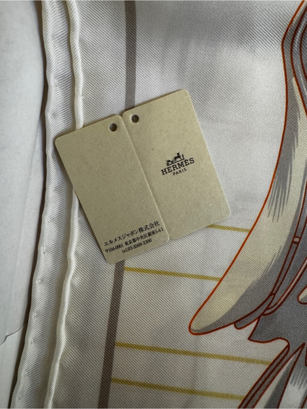NIB Hermes Tous en Selle scarf 90 Blanc - Picture 3 of 7